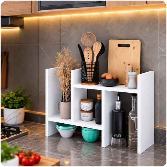 Organisateur de cuisine en bois