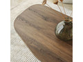 Table Basse Kailua – طاولة صالون خشبية عصرية بيضاوية بتصميم راقٍ